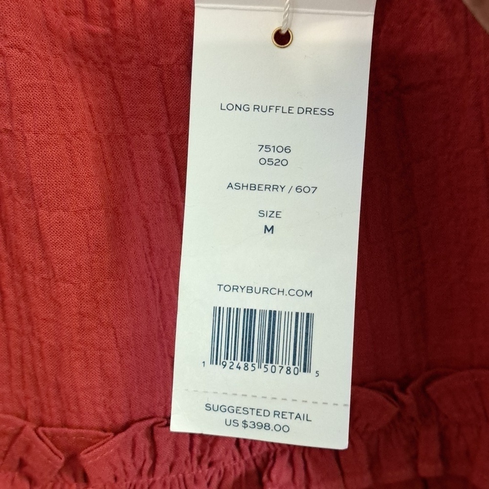 Tory Burch NWTs Ruffle Tie Shoulder Maxi - Picture 8 of 11